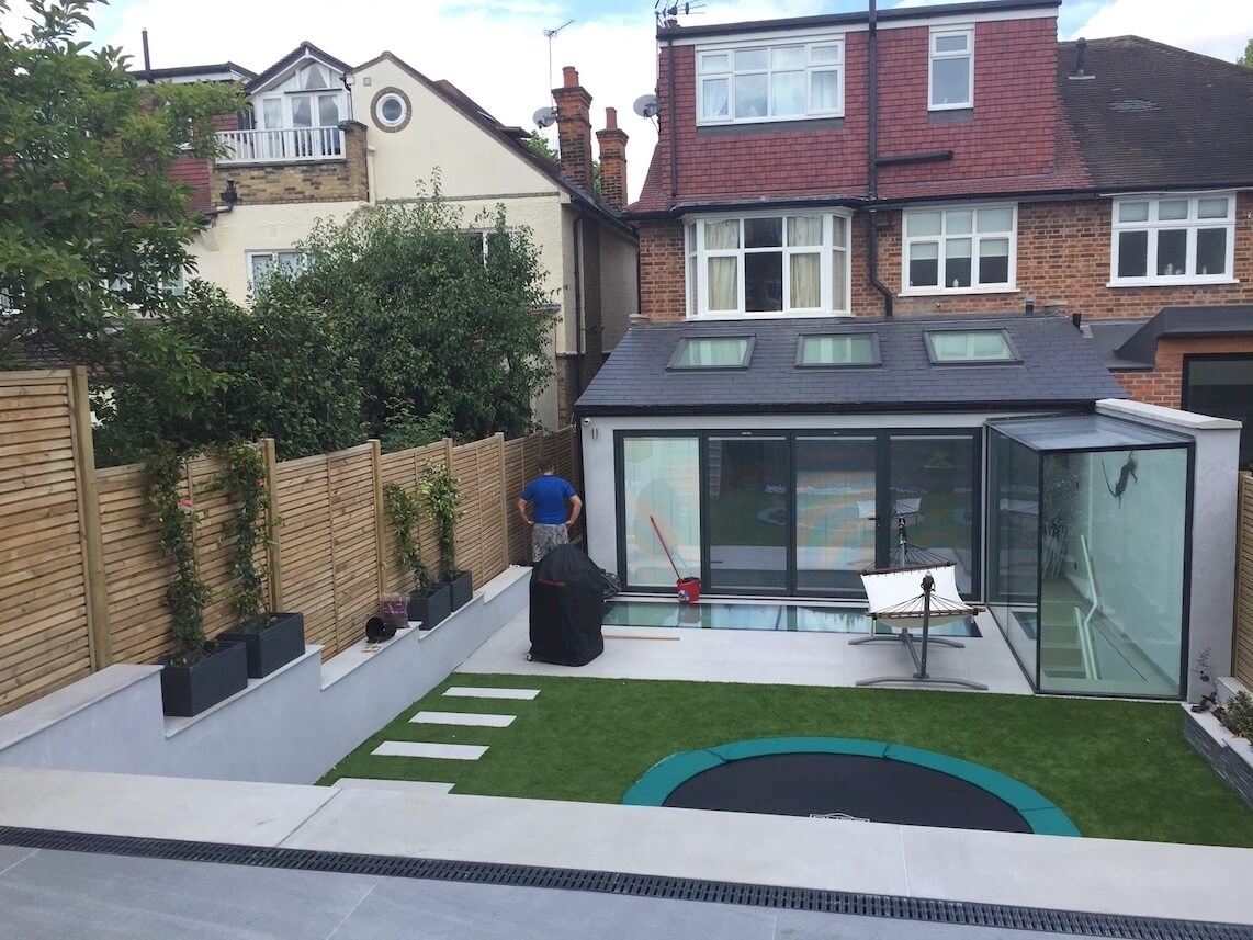 Basement and rear kitchen extension in London